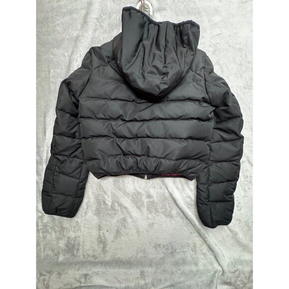 Guess Womens Medium coat Black Hooded Puffer Pink Lining Down/Feather Blend - Picture 2 of 16